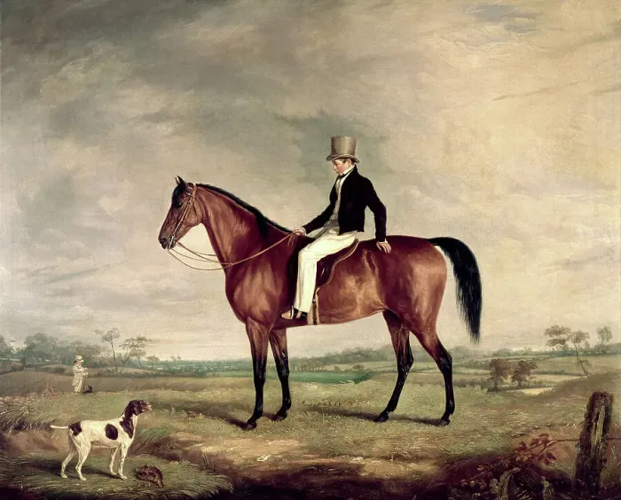 Framed Print : A Young Gentleman In A Grey Hat On A Bay Hunter Abraham Cooper (1787-1868 British) Framed Print : A Young Gentleman In A Grey Hat On A Bay Hunter Abraham Cooper (1787-1868 British)