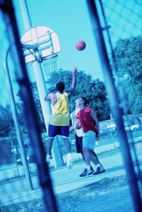 Framed Print : Young men playing basketball Framed Print : Young men playing basketball