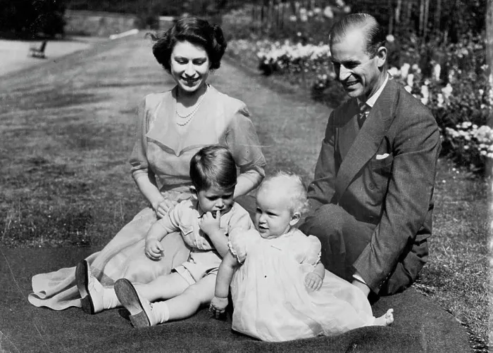 Framed Print : A Young Royal Family At Home -- This group Framed Print : A Young Royal Family At Home -- This group