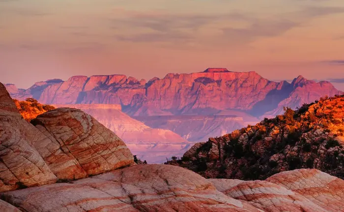 Framed Print : Zion National Park. Beautiful unspiring natural landscapes. Peak in Zion Park at sunset Framed Print : Zion National Park. Beautiful unspiring natural landscapes. Peak in Zion Park at sunset