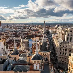 Aerial view of Madrid downtown in Spain Aerial view of Madrid downtown in Spain