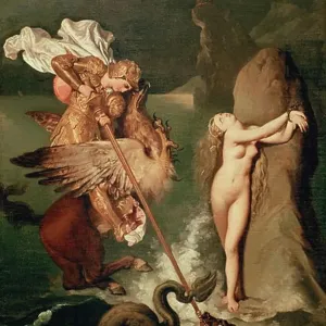 Angelica saved by Ruggiero, from Ariosto's epic poem Angelica saved by Ruggiero, from Ariosto's epic poem