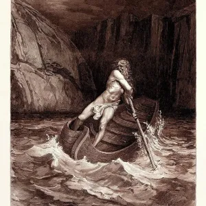 CHARON, the ferryman of Hell, 1861 BY GUSTAVE DOR CHARON, the ferryman of Hell, 1861 BY GUSTAVE DOR