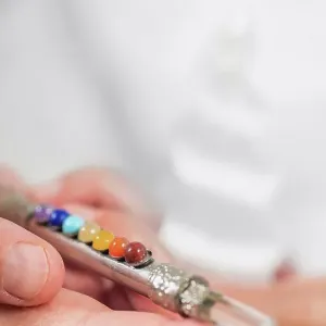 Crystal healing therapy with 7 chakra healing wand Crystal healing therapy with 7 chakra healing wand
