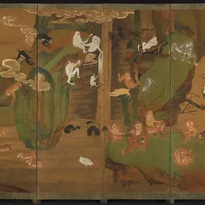 Gibbons in a Landscape, early 1900s Gibbons in a Landscape, early 1900s