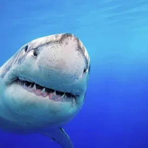 Great White Shark (Carcharodon carcharias) was photographed off Guadalupe Island; Mexico Great White Shark (Carcharodon carcharias) was photographed off Guadalupe Island; Mexico