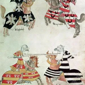 Jousting Knights- From Sir Thomas Holmes Book 15th C Jousting Knights- From Sir Thomas Holmes Book 15th C