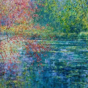 The Lily Pond Reflections-Morning, July 2004 Charles Neal (b.1951/British) Oil on canvas The Lily Pond Reflections-Morning, July 2004 Charles Neal (b.1951/British) Oil on canvas
