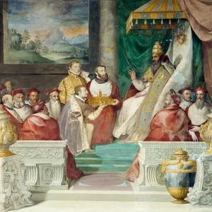 Ottavio Farnese receiving the Fiefdom of Parma from Julius III Ottavio Farnese receiving the Fiefdom of Parma from Julius III
