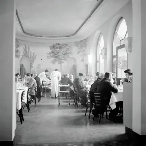 Poll photo collection. Visit to Milan. Interior of restaurant Gianini. 1937. Italy, Milan Poll photo collection. Visit to Milan. Interior of restaurant Gianini. 1937. Italy, Milan