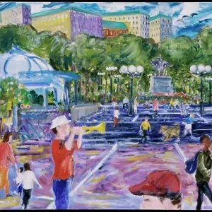 Spring, Union Square, 2005, Richard H. Fox (b.1960/American), Oil on Canvas Spring, Union Square, 2005, Richard H. Fox (b.1960/American), Oil on Canvas
