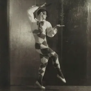 Vaslav Nijinsky as Harlequin in the Ballet Le Carnaval by Robert Schumann by Anonymous /Private