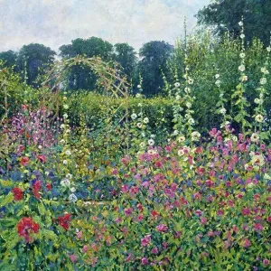 Vegetable Gardens, Trellis Work 1994 Charles Neal (b.1951/British) Oil on canvas Vegetable Gardens, Trellis Work 1994 Charles Neal (b.1951/British) Oil on canvas