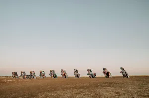 Installation Prints: 10 buried cars at Cadillac Ranch, art installation Amarillo, Texas