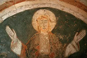 Chef Prints: A 12th century Romanesque fresco depicting Jesus Christ in St