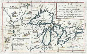 Accurate Prints: 1696 Coronelli Map of the Great Lakes (Most Accurate Map of the Great Lakes in the 17th Century)