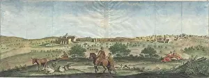 Palestine Prints: 1698 de Bruijin View of Bethlehem, Palestine (Holy Land)