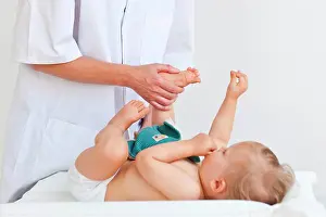 Alternative Therapy Prints: 17 months old baby receiving foot massage