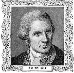 Navy Prints: 1700s 1775 PORTRAIT CAPTAIN JAMES COOK BRITISH NAVAL OFFICER EXPLORER DIED IN HAWAII FEBRUARY 14 1779