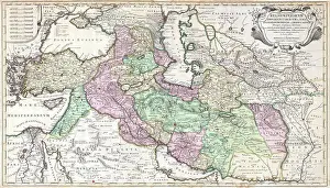 Iran Prints: 1730 Ottens Map of Persia (Iran, Iraq, Turkey)
