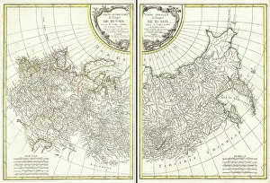 Maps Prints: 1771 Bonne Map of Russia (2 maps)