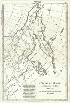 Strait Prints: 1780 Bellin Map of Eastern Russia, Tartary, and the Bering Strait
