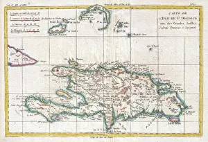 Geographicus Prints: 1780 Raynal and Bonne Map of Hispaniola, West Indies