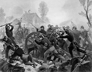 Union Prints: 1800S 1860S Battle Of Shiloh April 6 - 7 1862 Pittsburg Landing Tennessee A Union Victory In American Civil War