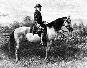 Horseback Prints: 1800s 1860s PORTRAIT OF ROBERT E. LEE ON HIS HORSE TRAVELER