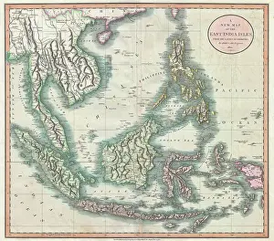 Southeast Prints: 1801 Cary Map of the East Indies and Southeast Asia ( Singapore)