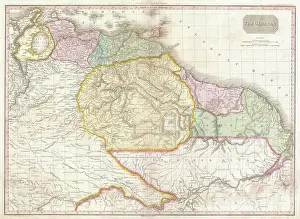 Venezuela Prints: 1818 Pinkerton Map of Northeastern South America (Venezuela, Guyana, Surinam)
