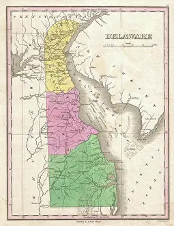 Geographicus Prints: 1827 Finley Map of Delaware