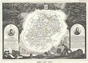 Geographicus Prints: 1847 Levasseur Map of the Dept. Du Lot, France