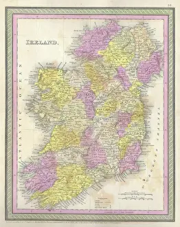 Ireland Prints: 1850 Mitchell Map of Ireland