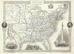Geographicus Prints: 1851 Tallis and Rapkin Map of the United States