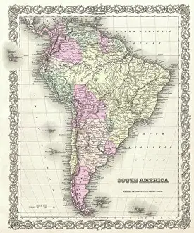 Geographicus Prints: 1855 Colton Map of South America