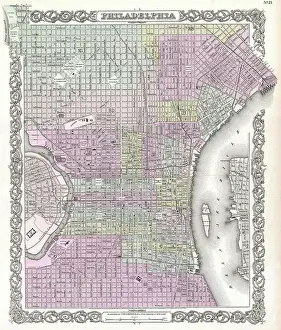 Plan Prints: 1855 Colton Plan or Map of Philadelphia, Pennsylvania