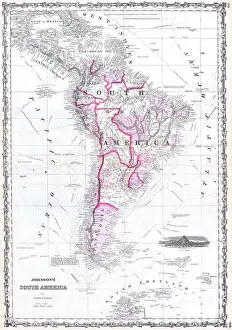 Johnson Prints: 1861 Johnson Map of South America