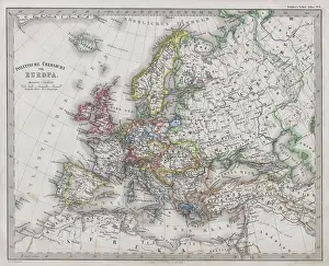 Geographicus Prints: 1862 Stieler Map of Europe