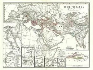 Empire Prints: 1865 Spruner Map of the World under the Assyrian Empire