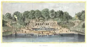 Terrace Prints: 1869 Knapp View of Bethesda Terrace, Central Park, New York City