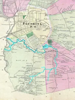 Geographicus Prints: 1873 Beers Map of Flushing and College Point, Queens, New York
