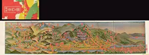 Japanese Prints: 1925 Taisho 14 Japanese Panoramic Map of Nikko