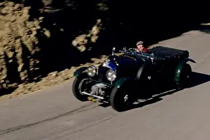 Action Motion Prints: 1929 Bentley 4.5 liter Touring Car front 3/4 action Phil Hill