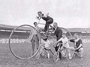 Biking Prints: 1930s bicycles. The annual Fête des Caf Conc at the Buffalo Stadium and some of the popular artists on their bicycles