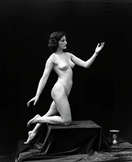 Story Prints: 1930S Woman Classical Nude Kneeling Pose
