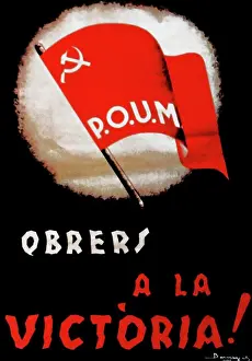 Victory Prints: 1935 Workers Party of Marxist Unification (POUM) poster