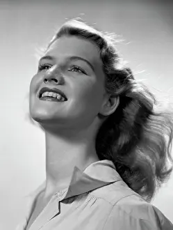 Tilted Prints: 1940S Smiling Portrait Blonde With Head Tilted Back