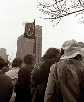 1960s Prints: 1960S 1970S Crowd Of Young People In Civil Disobedience Protest Demonstration Against Vietnam War