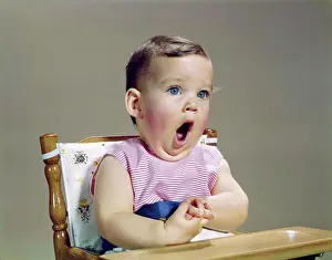 Sound Prints: 1960S Baby Mouth Wide Open Yawning Singing Surprised Shocked Amazed Facial Expression